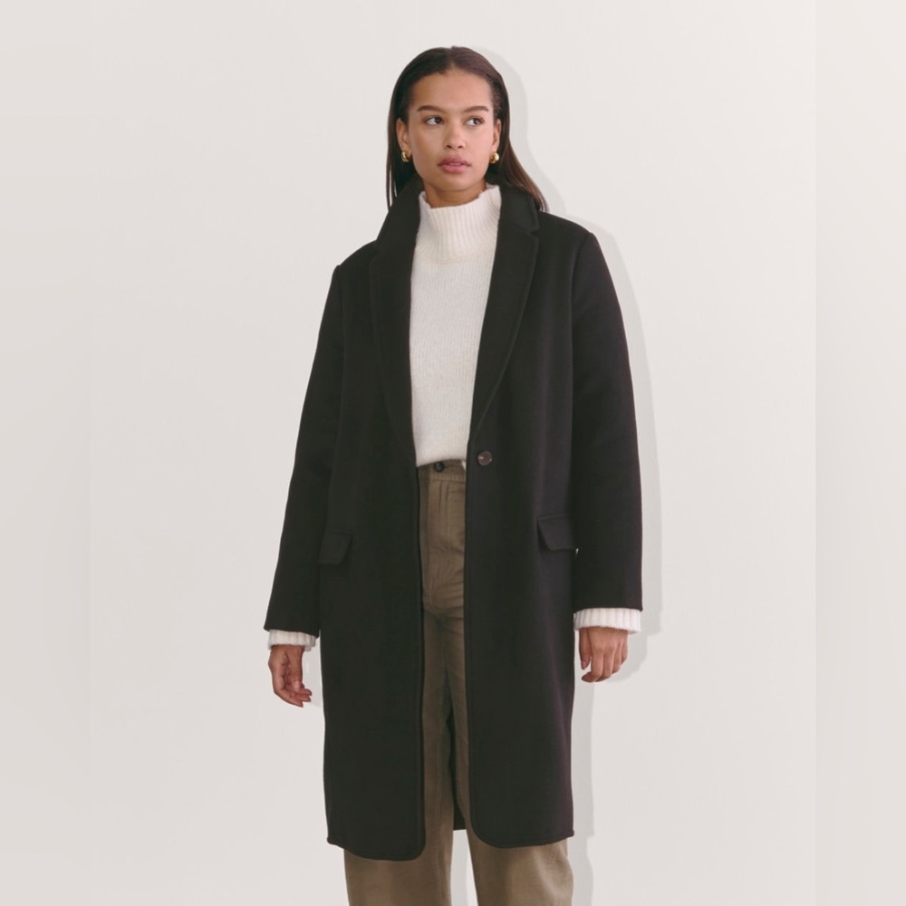 Everlane Wool Topcoat Black